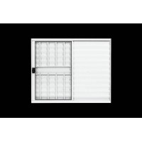 24887 - Veneziana 3 Folhas de Correr Grade 100x150cm Natural