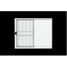 24890 - Veneziana 3 Folhas de Correr Grade 120x150cm Natural