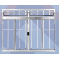 BNPJBGT1220 4F - Janela 4 Folhas de Correr Bandeira Grade Total 120x200cm Branca