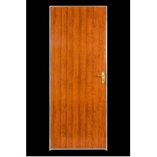 23652 - Porta Pronta de Madeira Castanha Esquerdda 210x90cmcm Batente Branco