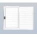 Veneziana Lambril Ripado 3 Folhas de Correr 100x100cm Branca