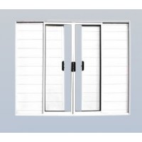 BNPVLR1020 6F - Veneziana Lambril Ripado 6 Folhas de Correr 100x200cm Branca