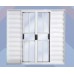 Veneziana 6 Folhas de Correr Grade 100x100cm Branca