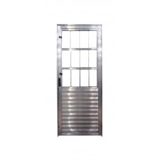 24871 - Porta Social Postigo 3 Vidro 210X90cm Esquerda Liso Branca