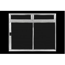 24665 - Janela 2 Folhas de Correr Bandeira 120x150cm Natural