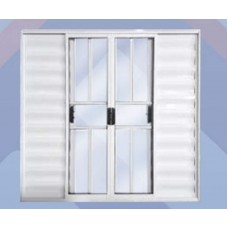 24920 - Veneziana 6 Folhas de Correr Grade 120x200cm Natural